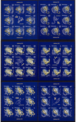 RO 2011, LP 1919 e , &amp;quot;Zodiac II &amp;quot; , minicoli de 8marci+1 vinieta , MNH foto