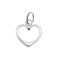 Pandantiv, jolie silver, argint 925, model inima contur, 0.6 g, 15x12 mm