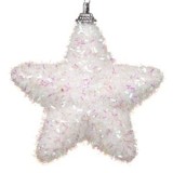 Ornament Brad de Crăciun din Spumă Stea Glitter Irizat 9cm, CMCLASS