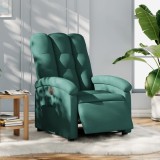 VidaXL Fotoliu rabatabil electric, verde &icirc;nchis, material textil