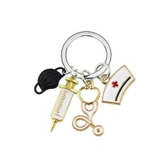 Breloc doctor simbol medical, breloc creativ pentru asistente si medici, multicolor