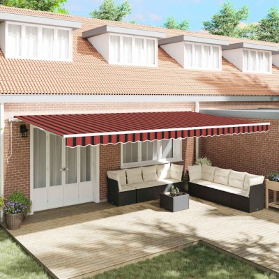vidaXL Cortina Retractabilă 600 &amp;times; 350 cm portocaliu și maro foto