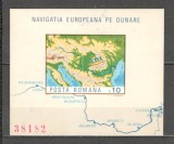 Romania.1977 Navigatia europeana pe Dunare-Bl. nedantelat ZR.594, Nestampilat