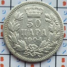 Serbia 50 para 1904 argint - Petar I - km 24 - A011