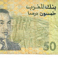 M1 - Bancnota foarte veche - Maroc - 50 dirhams - 2002