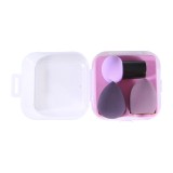 Cumpara ieftin Set 3 Bureti Machiaj, Fara latex, Cutie depozitare, Multicolor, Oem