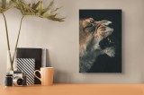 Tablou Canvas, "Femela leu &icirc;n &icirc;ntunericul misterioasei nopți", Leoaică, Puternică, Regală, Feroce, Majestuoasă, Impunătoare, Dominantă, Curajoasă, 26