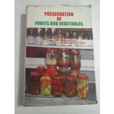 PRESERVATION OF FRUITS AND VEGETABLES - GIRDHARI LAL, G. S. SIDDAPPA, G. L. TANDON