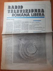 revista radio televiziunea romana libera 12-18 februarie 1990 foto