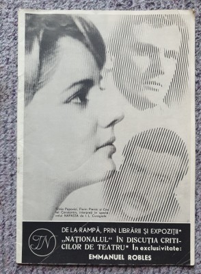 Caiet program nr 21 Teatrul National sesiunea 1973-74, 30 pagini foto si critici foto