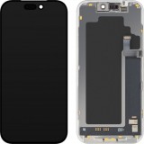Display cu Touchscreen MP compatibil cu Apple iPhone 17 Pro, cu Rama, Versiune Soft OLED FHD 120Hz IC Movable, Negru