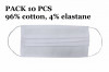 Pachet 10 MASCA de protectie cu pliuri din Bumbac 96% si elastan 4% 2 Straturi Unisex Performance AutoTuning