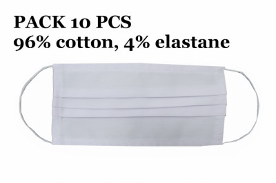 Pachet 10 MASCA de protectie cu pliuri din Bumbac 96% si elastan 4% 2 Straturi Unisex Performance AutoTuning foto