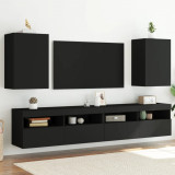 VidaXL Comode TV de perete, 2 buc. negru, 40,5x30x60 cm lemn prelucrat