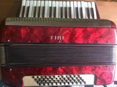 acordeon romanesc model timis 48 basi instrument muzica RSR pentru piese decor foto