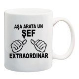 Cana alba personalizata &quot; Sef Extraordinar &quot;, INOVATIX&reg;. 330ml, Oem