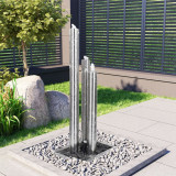 VidaXL F&acirc;nt&acirc;nă de grădină, argintiu, 48x34x123 cm, oțel inoxidabil
