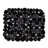 Covoras Protectie Chiuveta Bucatarie, PVC, Model Pietre Negre, 30.5x26cm, Anti-alunecare