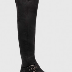 Kurt Geiger London ghete de piele Hackney Biker femei, culoarea negru, cu toc drept, 547000109