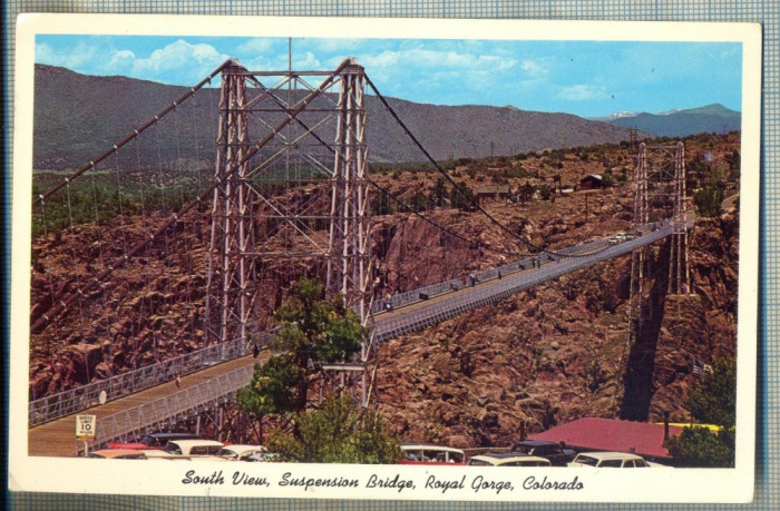 AD 763 C. P. VECHE - SOUTH VIEW, SUSPENSION BRIDGE ROYAL GORGE, COLORADO -SUA