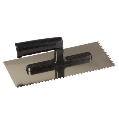 Gletiera inox POLONIA dintata cu maner plastic 270x130 dinti 8mm 61708 foto