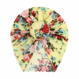 Caciulita galbena inflorata tip turban (Marime Disponibila: 3-6 luni)