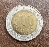 C50 - Moneda foarte veche - Chile - 500 pesos - 2008, America Centrala si de Sud