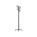 Cuier pom metalic HM W11, robust, cu 8 agatatori, pentru hol, salon, sala asteptare, negru