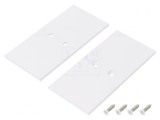 Obturator Alb pentru LED Profile 2 Bucăți Oțel 33x69 mm