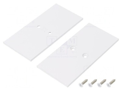 Obturator Alb pentru LED Profile 2 Bucăți Oțel 33x69 mm foto