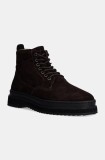 Gant botine de piele &icirc;ntoarsă Blistown culoarea maro, 29643735 G399