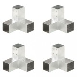 VidaXL Conectori de grindă, formă Y, 4 buc, 71x71 mm, metal galvanizat