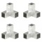 vidaXL Conectori de grindă, formă Y, 4 buc, 71x71 mm, metal galvanizat 145458