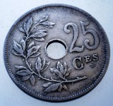 7.485 BELGIA 25 CENTIMES 1908 BELGIQUE, Europa, Cupru-Nichel