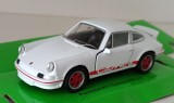 Macheta Porsche 911 Carrera RS 2.7 1973 alb/rosu - Welly 1/36, 1:32