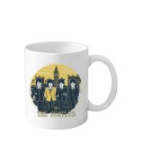 Cana din ceramica haioasa, 330 ml, alba, pentru pasionatii de muzica, The Beatles