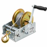 Cumpara ieftin Troliu manual cu doua viteze &ndash; 1100 kg (2425 LBS), otel A3, frana automata cu clichet &ndash; cablu metalic cu carlig &ndash; KRAFTNER &ndash; KF-6035