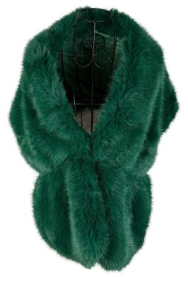 Fular din blana ecologică de lux verde foto