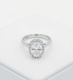 Cumpara ieftin Inel din Argint 925 model Halou Oval cu Zirconiu , Colectia Diamond Essence