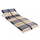 vidaXL Bază de pat cu șipci, 42 șipci, 7 zone, 80 x 200 cm
