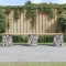 Gossi banca de gradina, design gabion, 203x31x42cm, lemn masiv de pin