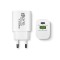 Incarcator Retea Prio 20W QC3.0 Cu USB C Si USB A Alb