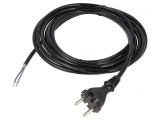 Cablu Alimentare PUR 4m 2x1mm2 230V 10A Negru