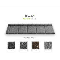 Novatik NATURA SLATE - Tigla metalica cu roca vulcanica