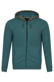 Bluza Barbati U.S. Polo Assn. Jera Verde, Bumbac 100%, Regular Fit, Fermoar