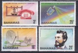 DB1 Bahamas 1976 Centenar Prima Convorbire Telefonica Graham Bell 4 v . MNH, Nestampilat