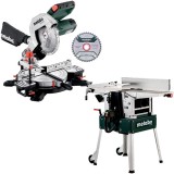 Metabo HC 260 C - 2.2 WNB + KS 216 M SET - Masina de rindeluit si degrosat 2200 W 260 mm + Fierastrau circular stationar 1350 W 216x30 mm accesorii
