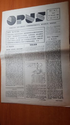 ziarul opus 23 februarie 1990-anul 1,nr. 2 - monarhia-privire spre viitor foto
