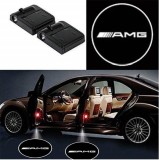 Set 2 Proiectoare LED Logo Universale Mercedes AMG - Iluminare Portiera, Senzor Infrarosu, Alb Rece 6500K
