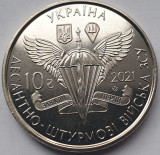 Monedă 10 Grivne / Hryven 2021 Ucraina, Air Assault Forces, unc, Europa